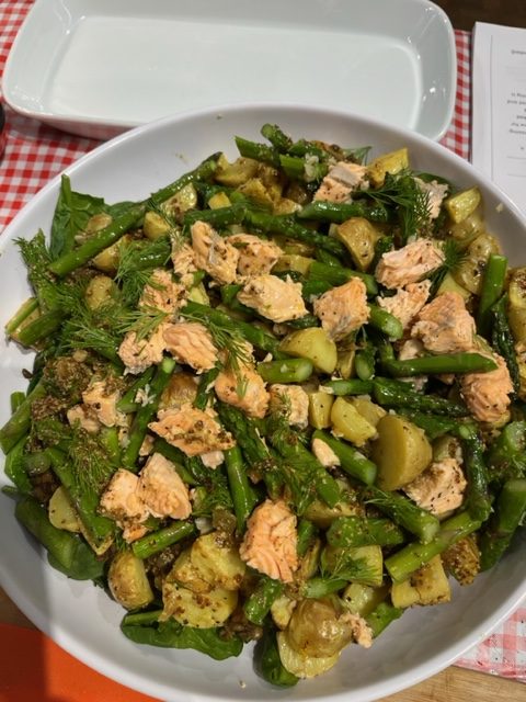 Wild King Salmon salad with green beans and potatoes